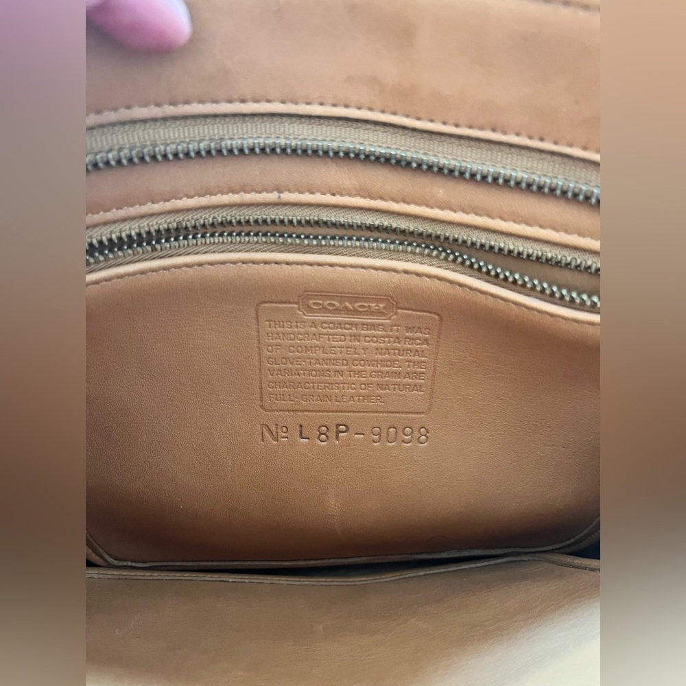 VINTAGE COACH Tribeca Camel Glove Tanned Leather Bleeker Bucket Shoulder Bag - Picture 3 of 11